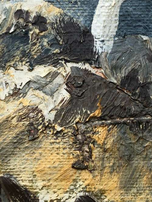JOAN EVANS (1905 - 1986) FRAME OIL ON CANVAS LANDSCAPE PAINTING