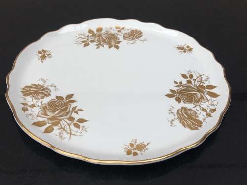c1955 Old Foley James Kent LTD Staffordshire England 6759 Cake Serving Plate