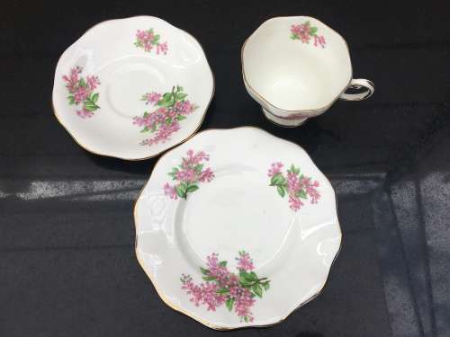 c1948-1963 Staffordshire Foley Elijah Brain Porcelain Tea Trio no 2