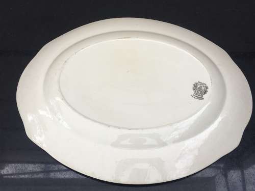 c1930s Burgess and Leigh Burleigh Ware England Large Meat Platter with Beehive mark