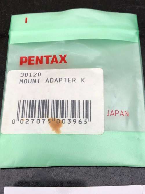 Genuine OEM Asahi Pentax Mount Adapter K 30120