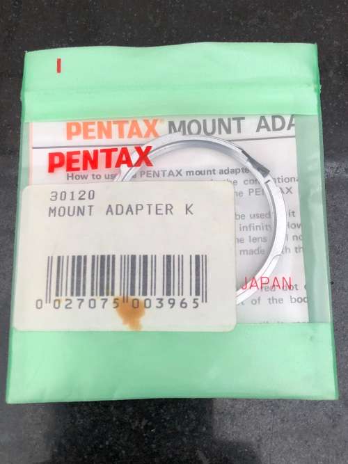 Genuine OEM Asahi Pentax Mount Adapter K 30120