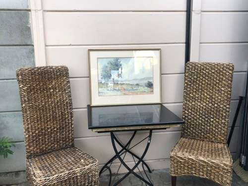NOEL BRUTON ORIGINAL FRAMED WATERCOLOUR LANDSCAPE PAINTING - DATED 1977 !!!