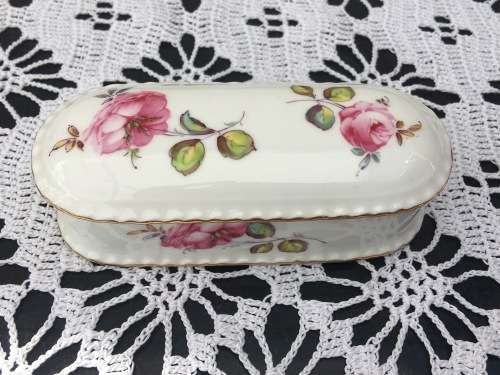 Royal Crown Derby England Hand Painted Porcelain Lidded Dish - c1903 - Mint Condition