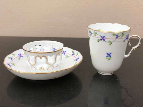Ultra Rare !!!! Herend Hvngary Trembleuse Porcelain Duo - Collectors Item