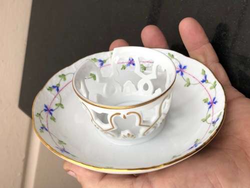 Ultra Rare !!!! Herend Hvngary Trembleuse Porcelain Duo - Collectors Item