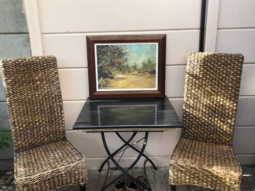 INVESTMENT ART !! RON WALDECK (1946-) FAMOUS RHODESIAN ARTIST STUNNING FRAMED OIL ON BOARD LANDSCAPE