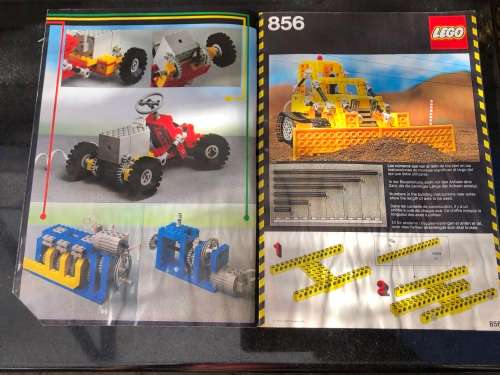 WOW !!! 1979 LEGO BULLDOZER 856 BOXED SET - INCOMPLETE SET WITH 353 PIECES
