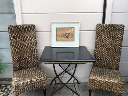 INVESTMENT ART !!! - JAN BUYS (SOUTH AFRICAN (1909 - 1985) - FRAMED WATERCOLOUR FISHERMAN`S COTTAGE