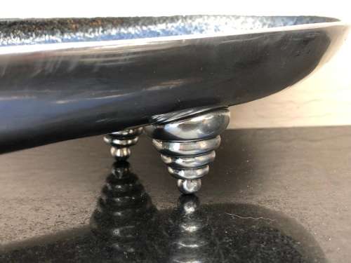 CARROL BOYES (1954 - 2019) BEEHIVE PATTERN MEDIUM SIZE CANOE BOWL