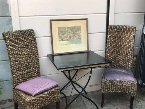 ENID VERA ABLETT (SA 20th ) GORGEOUS FRAMED WATERCOLOUR OF STELLENBOSCH
