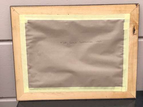 GERALDINE GULSTON (SA 20th CENTURY) FRAMED WATERCOLOUR LANDSCAPE PAINTING `SCOTTBURGH`