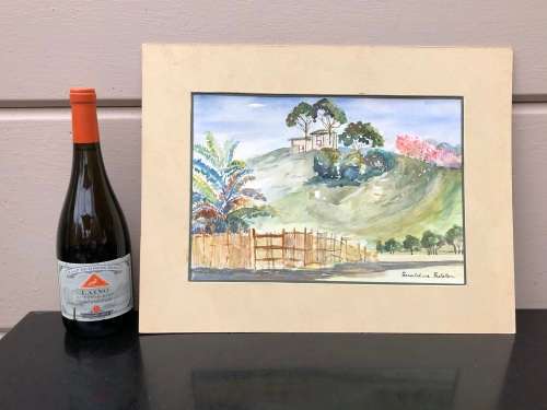 GERALDINE GULSTON (SA 20th CENTURY) UNFRAMED WATERCOLOUR PAINTING