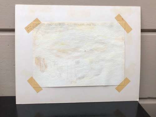 GERALDINE GULSTON (SA 20th CENTURY) UNFRAMED WATERCOLOUR PAINTING `AT THE RIVERSIDE` HIMERVILLE 1982