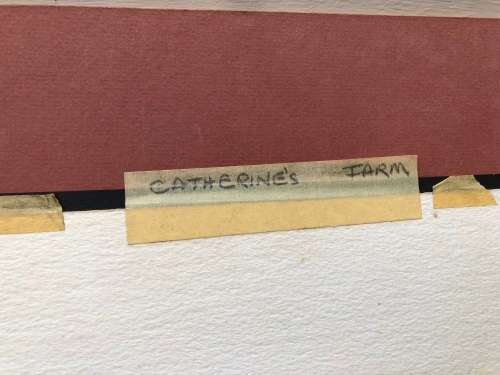 GERALDINE GULSTON (SA 20th CENTURY) UNFRAMED WATERCOLOUR PAINTING `CATHERINE`S FARM RHODESIA` 1986