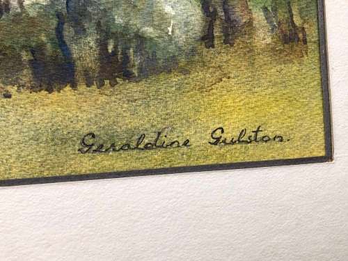 GERALDINE GULSTON (SA 20th CENTURY) UNFRAMED WATERCOLOUR PAINTING `ROCK FACES` BAVIAANSKLOOF 1978