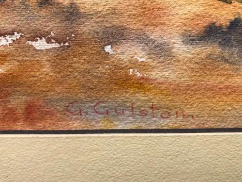 GERALDINE GULSTON (SA 20th CENTURY) UNFRAMED WATERCOLOUR PAINTING `CHIMANIMANI MOUNTAINS`