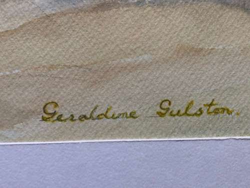GERALDINE GULSTON (SA 20th CENTURY) UNFRAMED WATERCOLOUR PAINTING `HIMERVILLE` DATED 1980