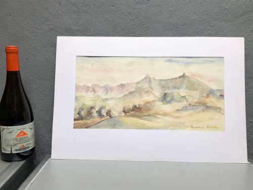 GERALDINE GULSTON (SA 20th CENTURY) UNFRAMED WATERCOLOUR PAINTING `HIMERVILLE` DATED 1980