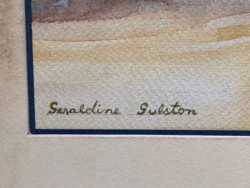 GERALDINE GULSTON (SA 20th CENTURY) UNFRAMED WATERCOLOUR PAINTING`DARK TREES` DATED 1978