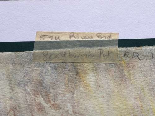 GERALDINE GULSTON (SA 20th CENTURY) UNFRAMED WATERCOLOUR PAINTING`RIVERS END SCOTTBURGH` DATED 1983