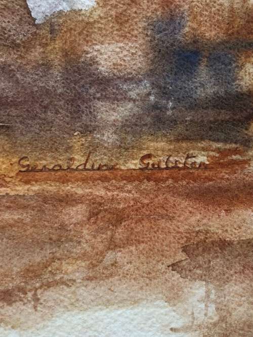 GERALDINE GULSTON (SA 20th CENTURY) UNFRAMED WATERCOLOUR PAINTING`AUTUMN` DATED 1981
