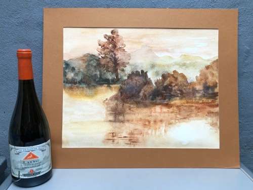 GERALDINE GULSTON (SA 20th CENTURY) UNFRAMED WATERCOLOUR PAINTING`AUTUMN` DATED 1981