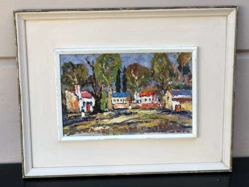 ARTHUR HALLET (SA 20th CENTURY) GORGEOUS FRAMED OIL ON CANVAS PAINTING TITLED `HEIDELBERG TVL` 1972