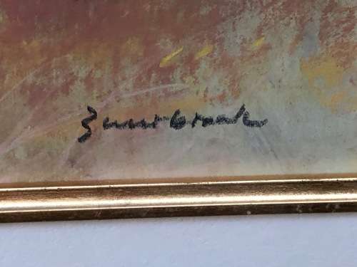 PAUL BOTES (SA 1940 - ) BEAUTIFUL HUGE FRAMED PASTEL PAINTING TITLED `ZUURBRAAK`