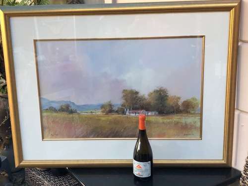 PAUL BOTES (SA 1940 - ) BEAUTIFUL HUGE FRAMED PASTEL PAINTING TITLED `ZUURBRAAK`