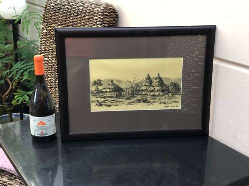 INVESTMENT ART !!! OTTO KLAR (SA 1908 - 1994) - STUNNING FRAMED CHARCOAL SKETCH