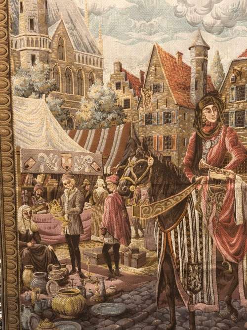 WHAT A BEAUTY !!!! STUNNING LARGE JEBAN DE MACY AUBUSSON /TAPESTRY WALL HANGING 1310 X 1060mm