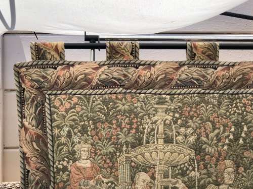 WHAT A BEAUTY !!!! STUNNING LARGE FRENCH MEDIEVAL AUBUSSON /TAPESTRY WALL HANGING 1540 X 1540mm