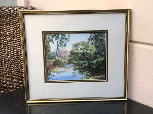 B. de HARDE (SA 20th CENTURY) - STUNNING FRAMED OIL ON BOARD LANDSCAPE PAINTING - BEHIND GLASS