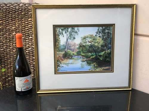 B. de HARDE (SA 20th CENTURY) - STUNNING FRAMED OIL ON BOARD LANDSCAPE PAINTING - BEHIND GLASS