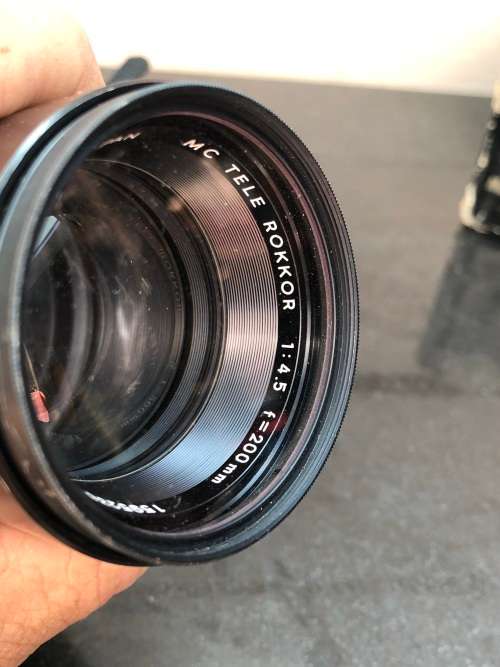 MINOLTA X-300s 35mm SLR MANUAL ZOOM FILM CAMERA WITH TWO LENSES IN A CARRY CASE -WORKING 100%