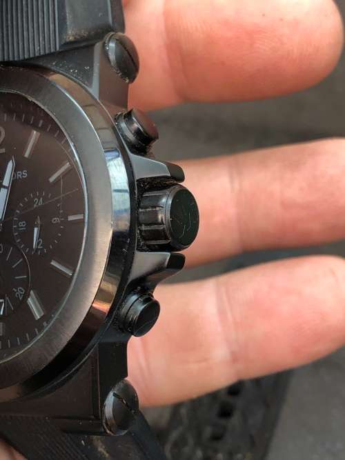 MICHAEL KORS MK-8152 STYLISH DYLAN BLACK BULKY MENS QUARTZ WATCH - WORKING 100%