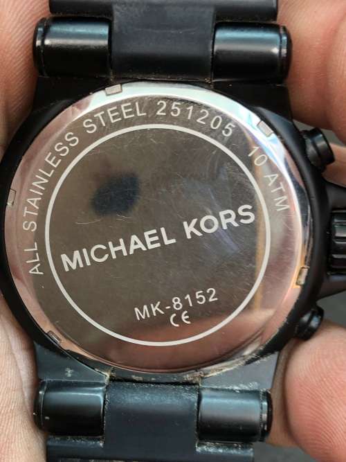 MICHAEL KORS MK-8152 STYLISH DYLAN BLACK BULKY MENS QUARTZ WATCH - WORKING 100%