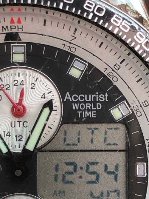 SEIKO ACCURIST CAL-C00 WORLD TIME CHRONOGRAPH QUARTZ WATCH - FULLY WORKING