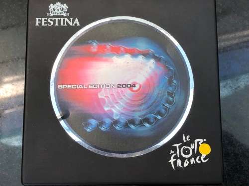 FESTINA CHRONO BIKE 2004 TOUR DE FRANCE ANALOG WATER RESISTANT ALARM QUARTZ WATCH - WORKING 100%