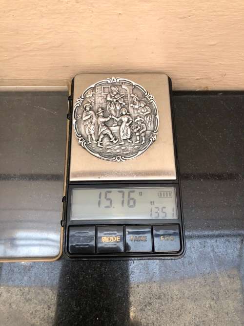 HERMAN HOOIJKAAS (1875 - ) DUTCH HALLMARKED 900 SILVER BROOCH - 15.76g