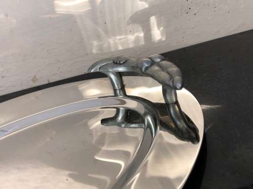 CARROL BOYES (1954 - 2019) ORIGINAL SWIMMER PATTERN MEAT PLATTER - FUNCTIONAL ART !!! - ENGRAVED