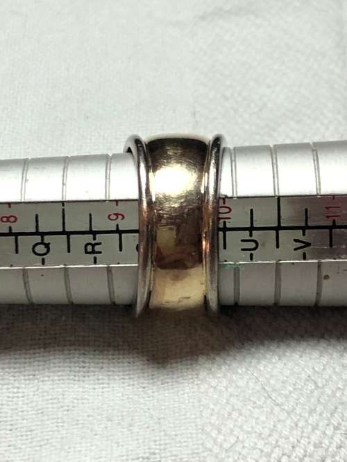 WOW !!! CHUNKY 9CT YELLOW GOLD RUBY AND CZ DRESS RING - SIZE T - 11.46g