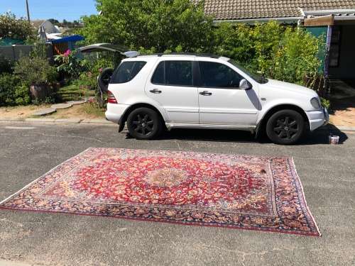 Large pure wool hand knotted Isfahan Najafabad Persian carpet  3650 X 2550mm lightly worn