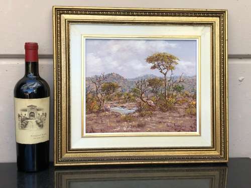 HENRY BREDENKAMP (SA 1935 - ) EXQUISITE FRAMED OIL ON BOARD LANDSCAPE PAINTING