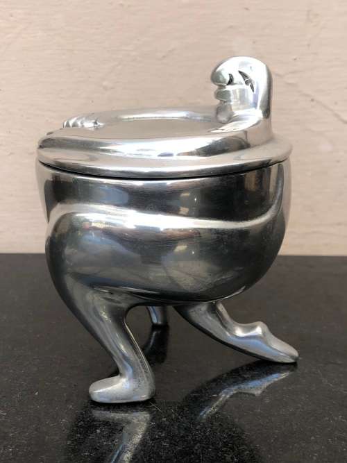 CARROL BOYES (1954 - 2019) PICASSO PATTERN HEAVY LIDDED SUGAR BOWL - CLEARLY MARKED