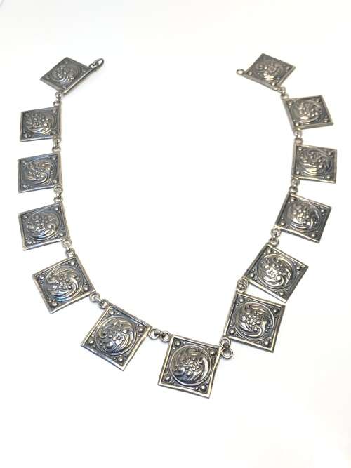 AMAZING VINTAGE STERLING SILVER CANDIDA NECKLACE - STUNNING DESIGNER PIECE - 49.29g