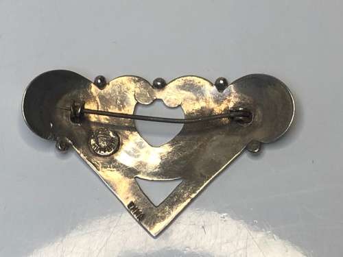 WOW !!! EMMA MELENDEZ STERLING SILVER TAXCO MEXICAN DESIGNER BROOCH - 8.8g