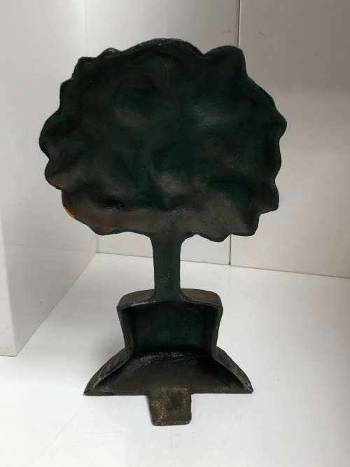 BEAUTIFUL CAST IRON ORANGE TREE PATTERN DOOR STOPPER