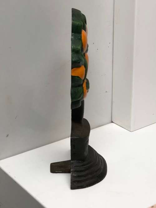 BEAUTIFUL CAST IRON ORANGE TREE PATTERN DOOR STOPPER
